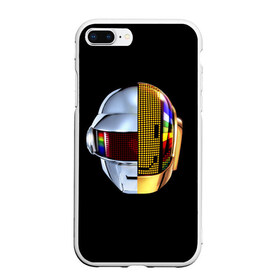 Чехол для iPhone 7Plus/8 Plus матовый с принтом Daft Punk , Силикон | Область печати: задняя сторона чехла, без боковых панелей | daft punk | electronic | house | human | music | robot | дафт панк | музыка | синти поп | хаус | электроника