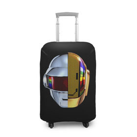Чехол для чемодана 3D с принтом Daft Punk , 86% полиэфир, 14% спандекс | двустороннее нанесение принта, прорези для ручек и колес | daft punk | electronic | house | human | music | robot | дафт панк | музыка | синти поп | хаус | электроника