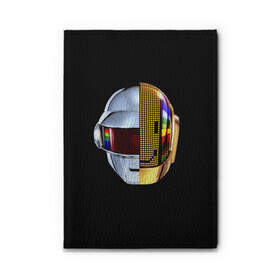 Обложка для автодокументов с принтом Daft Punk , натуральная кожа |  размер 19,9*13 см; внутри 4 больших “конверта” для документов и один маленький отдел — туда идеально встанут права | daft punk | electronic | house | human | music | robot | дафт панк | музыка | синти поп | хаус | электроника
