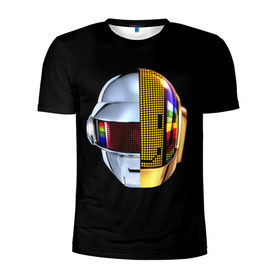 Мужская футболка 3D спортивная с принтом Daft Punk , 100% полиэстер с улучшенными характеристиками | приталенный силуэт, круглая горловина, широкие плечи, сужается к линии бедра | daft punk | electronic | house | human | music | robot | дафт панк | музыка | синти поп | хаус | электроника