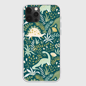 Чехол для iPhone 12 Pro Max с принтом Динозавры , Силикон |  | ancient | animals | ar | branches | creativity | dinosaurs | flowers | green | plants | ветки | графика | динозавры | древние | животные | зелёные | искусство | картинка | красивый | крутой | мода | модный | молодёжная | растения