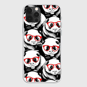 Чехол для iPhone 12 Pro с принтом Панды в красных очках , силикон | область печати: задняя сторона чехла, без боковых панелей | animals | bears | funny | head | muzzl | pandas | red | весёлые | взгляд | голова | графика | животные | искусство | картинка | красивый | красные | крутой | медведи | мода | модный | молодёжная | очки | панды | рисунок