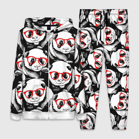 Женский костюм 3D с принтом Панды в красных очках ,  |  | animals | bears | funny | head | muzzl | pandas | red | весёлые | взгляд | голова | графика | животные | искусство | картинка | красивый | красные | крутой | медведи | мода | модный | молодёжная | очки | панды | рисунок