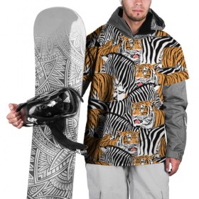 Накидка на куртку 3D с принтом Тигры и зебры , 100% полиэстер |  | black | orange | stri | white | абстракция | африка | белая | графика | животное | зебры | искусство | картинка | коллаж | красивый | крутой | лошадь | мода | модный | молодёжная | оранжевая | полосы | рисунок