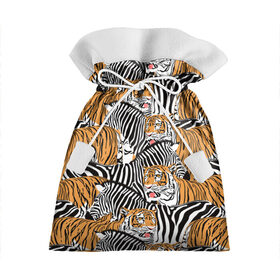 Подарочный 3D мешок с принтом Тигры и зебры , 100% полиэстер | Размер: 29*39 см | black | orange | stri | white | абстракция | африка | белая | графика | животное | зебры | искусство | картинка | коллаж | красивый | крутой | лошадь | мода | модный | молодёжная | оранжевая | полосы | рисунок