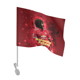Флаг для автомобиля с принтом Marouane Fellaini , 100% полиэстер | Размер: 30*21 см | de gea | fellaini | lukaku | manchester | manchester united | mufc | rooney | де хеа | лукаку | манчестер | манчестер юнайтед | феллайни | футбол