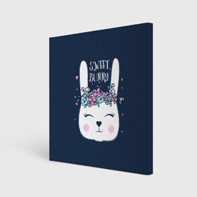 Холст квадратный с принтом Sweet bunny , 100% ПВХ |  | art | creat | drawing | graphics | picture | белый | влюбленный | графика | день святого валентина | заяц | зеленый | искусство | картинка | кролик | крутой | лучший | любовь | модный | подарок | праздник | пушистый