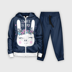 Детский костюм 3D с принтом Sweet bunny ,  |  | art | creat | drawing | graphics | picture | белый | влюбленный | графика | день святого валентина | заяц | зеленый | искусство | картинка | кролик | крутой | лучший | любовь | модный | подарок | праздник | пушистый