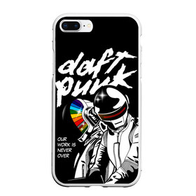 Чехол для iPhone 7Plus/8 Plus матовый с принтом Daft Punk , Силикон | Область печати: задняя сторона чехла, без боковых панелей | Тематика изображения на принте: daft punk | electronic | house | human | music | robot | дафт панк | музыка | синти поп | хаус | электроника