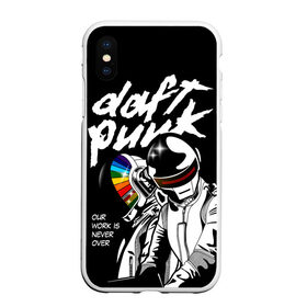 Чехол для iPhone XS Max матовый с принтом Daft Punk , Силикон | Область печати: задняя сторона чехла, без боковых панелей | daft punk | electronic | house | human | music | robot | дафт панк | музыка | синти поп | хаус | электроника