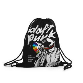 Рюкзак-мешок 3D с принтом Daft Punk , 100% полиэстер | плотность ткани — 200 г/м2, размер — 35 х 45 см; лямки — толстые шнурки, застежка на шнуровке, без карманов и подкладки | daft punk | electronic | house | human | music | robot | дафт панк | музыка | синти поп | хаус | электроника