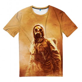 Мужская футболка 3D с принтом Апокалипсис , 100% полиэфир | прямой крой, круглый вырез горловины, длина до линии бедер | апокалипсис | конец света | противогаз | солдат | ядерное оружие