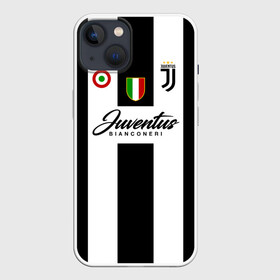 Чехол для iPhone 13 с принтом Ювентус ,  |  | bianconeri | juve | juventus | италия | роналду | серия а | турин | форма | футбол | футболист | футбольная | футбольный клуб | черно белые | юве | ювентус