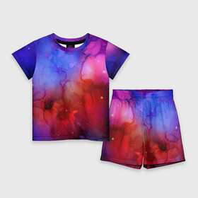 Детский костюм с шортами 3D с принтом Space color ,  |  | galaxy | nebula | space | star | абстракция | вселенная | галактика | звезда | звезды | космический | планеты