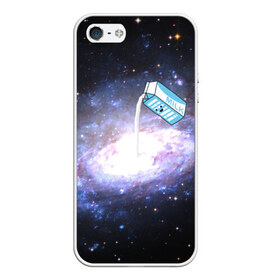 Чехол для iPhone 5/5S матовый с принтом Milky Way , Силикон | Область печати: задняя сторона чехла, без боковых панелей | cosmos | milk | nasa | space | космос | млечный путь | молоко