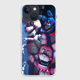 Чехол для iPhone 13 mini с принтом Five Nights at Freddys ,  |  | five nights at freddy s | game | horror | игры | механические куклы | ночь | охранник | пять ночей у фредди | светящиеся глаза | ужас