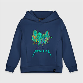 Детское худи Oversize хлопок с принтом Metallica зеленый неон , френч-терри — 70% хлопок, 30% полиэстер. Мягкий теплый начес внутри —100% хлопок | боковые карманы, эластичные манжеты и нижняя кромка, капюшон на магнитной кнопке | Тематика изображения на принте: metal | metalhead | metallica | rock | джеймсхетфилд | кирк хэммет | ларс ульрих | металика | металл | металлика | роберт трухильо | робот | рок