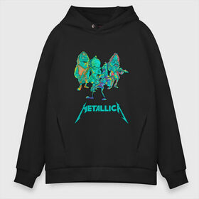 Мужское худи Oversize хлопок с принтом Metallica зеленый неон , френч-терри — 70% хлопок, 30% полиэстер. Мягкий теплый начес внутри —100% хлопок | боковые карманы, эластичные манжеты и нижняя кромка, капюшон на магнитной кнопке | metal | metalhead | metallica | rock | джеймсхетфилд | кирк хэммет | ларс ульрих | металика | металл | металлика | роберт трухильо | робот | рок