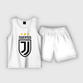 Детская пижама с шортами хлопок с принтом Ювентус ,  |  | bianconeri | juve | juventus | италия | роналду | серия а | турин | форма | футбол | футболист | футбольная | футбольный клуб | черно белые | юве | ювентус