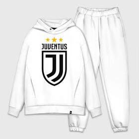 Мужской костюм хлопок OVERSIZE с принтом Ювентус ,  |  | bianconeri | juve | juventus | италия | роналду | серия а | турин | форма | футбол | футболист | футбольная | футбольный клуб | черно белые | юве | ювентус