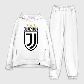 Женский костюм хлопок Oversize с принтом Ювентус ,  |  | bianconeri | juve | juventus | италия | роналду | серия а | турин | форма | футбол | футболист | футбольная | футбольный клуб | черно белые | юве | ювентус