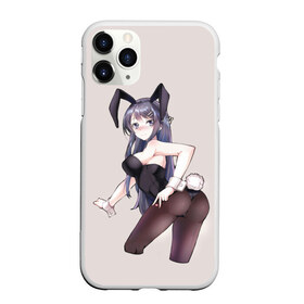 Чехол для iPhone 11 Pro матовый с принтом Bunny Girl , Силикон |  | Тематика изображения на принте: anime | rascal does not dream of bunny girl senpai | seishun buta yarou wa bunny girl senpai | аниме | сакурадзима май | сакута | этот глупый свин не понимает мечту девочки зайки