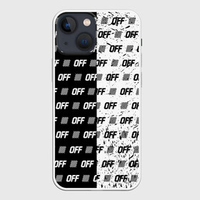 Чехол для iPhone 13 mini с принтом Выключись и попробуй стиль ,  |  | off | off white | vlone | white | yellow | бренды | желтый | линии | оф вайт