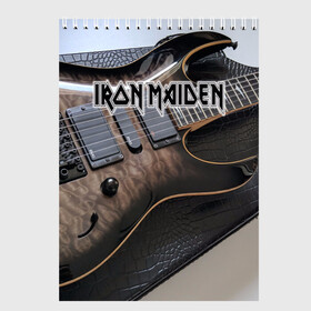 Скетчбук с принтом Iron Maiden , 100% бумага
 | 48 листов, плотность листов — 100 г/м2, плотность картонной обложки — 250 г/м2. Листы скреплены сверху удобной пружинной спиралью | бас | британия | брюс дикинсон | гитара | группа | дева | железная | метал | нико макбрэйн | рок | стив харрис | хеви | яник герс
