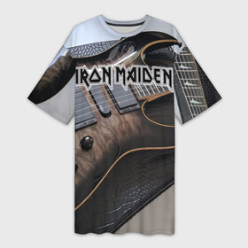 Платье-футболка 3D с принтом Iron Maiden ,  |  | бас | британия | брюс дикинсон | гитара | группа | дева | железная | метал | нико макбрэйн | рок | стив харрис | хеви | яник герс