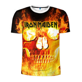 Мужская футболка 3D спортивная с принтом Iron Maiden , 100% полиэстер с улучшенными характеристиками | приталенный силуэт, круглая горловина, широкие плечи, сужается к линии бедра | бас | британия | брюс дикинсон | гитара | группа | дева | железная | метал | нико макбрэйн | рок | стив харрис | хеви | яник герс