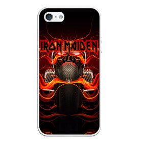 Чехол для iPhone 5/5S матовый с принтом Iron Maiden , Силикон | Область печати: задняя сторона чехла, без боковых панелей | бас | британия | брюс дикинсон | гитара | группа | дева | железная | метал | нико макбрэйн | рок | стив харрис | хеви | яник герс