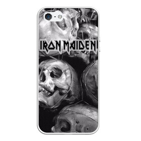 Чехол для iPhone 5/5S матовый с принтом Iron Maiden , Силикон | Область печати: задняя сторона чехла, без боковых панелей | бас | британия | брюс дикинсон | гитара | группа | дева | железная | метал | нико макбрэйн | рок | стив харрис | хеви | яник герс