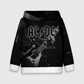 Детская толстовка 3D с принтом AC/DC , 100% полиэстер | двухслойный капюшон со шнурком для регулировки, мягкие манжеты на рукавах и по низу толстовки, спереди карман-кенгуру с мягким внутренним слоем | Тематика изображения на принте: австралийская | ангус янг | блюз | группа | малькольм янг | рок | рок н ролл | стиви янг | хард