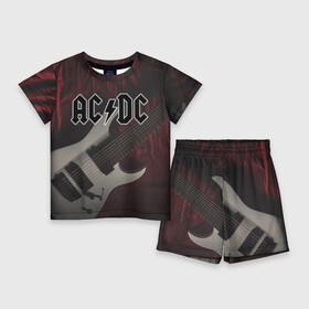 Детский костюм с шортами 3D с принтом AC DC ,  |  | Тематика изображения на принте: австралийская | ангус янг | блюз | группа | малькольм янг | рок | рок н ролл | стиви янг | хард