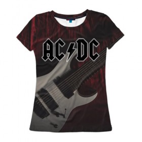Женская футболка 3D с принтом AC/DC , 100% полиэфир ( синтетическое хлопкоподобное полотно) | прямой крой, круглый вырез горловины, длина до линии бедер | австралийская | ангус янг | блюз | группа | малькольм янг | рок | рок н ролл | стиви янг | хард