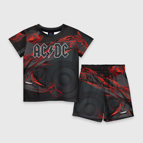 Детский костюм с шортами 3D с принтом AC DC ,  |  | Тематика изображения на принте: австралийская | ангус янг | блюз | группа | малькольм янг | рок | рок н ролл | стиви янг | хард