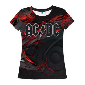 Женская футболка 3D с принтом AC/DC , 100% полиэфир ( синтетическое хлопкоподобное полотно) | прямой крой, круглый вырез горловины, длина до линии бедер | австралийская | ангус янг | блюз | группа | малькольм янг | рок | рок н ролл | стиви янг | хард