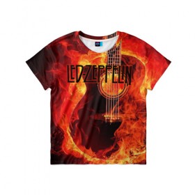 Детская футболка 3D с принтом Led Zeppelin , 100% гипоаллергенный полиэфир | прямой крой, круглый вырез горловины, длина до линии бедер, чуть спущенное плечо, ткань немного тянется | блюз рок | британская | группа | джимми пейдж | джон пол джонс | роберт плант | рок | фолк рок | хард рок | хеви метал