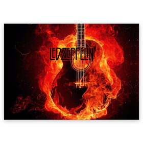 Поздравительная открытка с принтом Led Zeppelin , 100% бумага | плотность бумаги 280 г/м2, матовая, на обратной стороне линовка и место для марки
 | Тематика изображения на принте: блюз рок | британская | группа | джимми пейдж | джон пол джонс | роберт плант | рок | фолк рок | хард рок | хеви метал