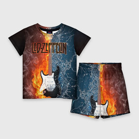 Детский костюм с шортами 3D с принтом Led Zeppelin ,  |  | блюз рок | британская | группа | джимми пейдж | джон пол джонс | роберт плант | рок | фолк рок | хард рок | хеви метал