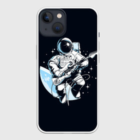 Чехол для iPhone 13 с принтом Space rock ,  |  | astronaut | cosmos | glare | guitar | infinity | music | planet | reflection | space suit | stars | sun | universe | астронавт | бесконечность | блик | вселенная | гитара | звезды | космонавт | космос | музыка | отражение | планета | рисунок | рок