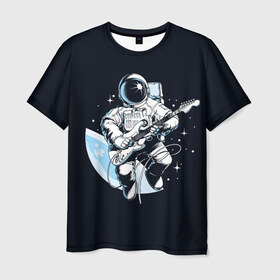 Мужская футболка 3D с принтом Space rock , 100% полиэфир | прямой крой, круглый вырез горловины, длина до линии бедер | astronaut | cosmos | glare | guitar | infinity | music | planet | reflection | space suit | stars | sun | universe | астронавт | бесконечность | блик | вселенная | гитара | звезды | космонавт | космос | музыка | отражение | планета | рисунок | рок