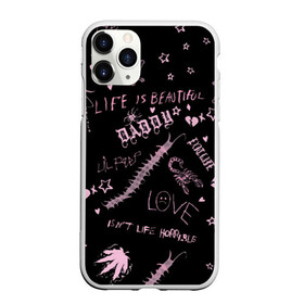 Чехол для iPhone 11 Pro Max матовый с принтом LIL PEEP - Life Is Beautiful , Силикон |  | beautiful | broken | daddy | dead | exclusive | heart | life | lil | lilpeep | music | peep | pump | rap | rapper | rip | tattoo | густав | лил | лилпип | мертв | память | пип | рип | рэп | рэпер | сердечко | сердце | тату | умер