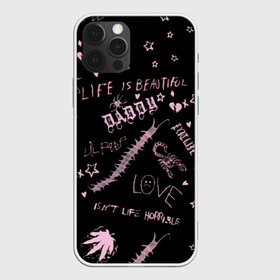 Чехол для iPhone 12 Pro с принтом LIL PEEP - Life Is Beautiful , силикон | область печати: задняя сторона чехла, без боковых панелей | beautiful | broken | daddy | dead | exclusive | heart | life | lil | lilpeep | music | peep | pump | rap | rapper | rip | tattoo | густав | лил | лилпип | мертв | память | пип | рип | рэп | рэпер | сердечко | сердце | тату | умер