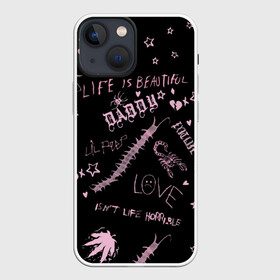 Чехол для iPhone 13 mini с принтом LIL PEEP   Life Is Beautiful ,  |  | Тематика изображения на принте: beautiful | broken | daddy | dead | exclusive | heart | life | lil | lilpeep | music | peep | pump | rap | rapper | rip | tattoo | густав | лил | лилпип | мертв | память | пип | рип | рэп | рэпер | сердечко | сердце | тату | умер