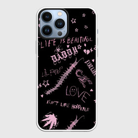 Чехол для iPhone 13 Pro Max с принтом LIL PEEP   Life Is Beautiful ,  |  | beautiful | broken | daddy | dead | exclusive | heart | life | lil | lilpeep | music | peep | pump | rap | rapper | rip | tattoo | густав | лил | лилпип | мертв | память | пип | рип | рэп | рэпер | сердечко | сердце | тату | умер