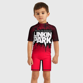 Детский купальный костюм 3D с принтом Linkin Park  , Полиэстер 85%, Спандекс 15% | застежка на молнии на спине | американская | группа | линкин | майк шинода | метал | музыка | ню | парк | поп | рок | рэп | феникс фаррелл | честер беннингтон | электроник