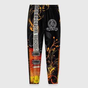 Мужские брюки 3D с принтом Linkin Park , 100% полиэстер | манжеты по низу, эластичный пояс регулируется шнурком, по бокам два кармана без застежек, внутренняя часть кармана из мелкой сетки | 