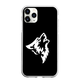 Чехол для iPhone 11 Pro матовый с принтом Animal Wolf Black , Силикон |  | animal | black | wolf | волк | черный