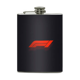 Фляга с принтом Formula 1 Logo , металлический корпус | емкость 0,22 л, размер 125 х 94 мм. Виниловая наклейка запечатывается полностью | Тематика изображения на принте: formula | лого | формула
